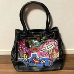 【美品✨】アルベロベロ　フフイユ　半袖Tシャツ（L）フフちゃん　ビジュー　黒 FUBU フブ トップス ブランドロゴ バックデザイン 半袖Tシャツ