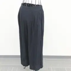 ロートレアモン ワイドパンツ ネイビー ウエストゴム シンプル ゆったり 清楚