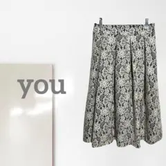 k3122tss【you】レースフレアスカート/美品 ウエストゴム Aライン