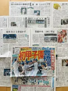 甲子園　高校野球　愛知県高校野球　豊橋中央　東邦　2025.7.28中日スポーツ