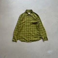 90s agnes.b check shirt チェックシャツ 白タグ
