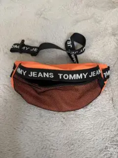 トミージーンズ　オレンジ　ショルダー　バッグ　ナイロン