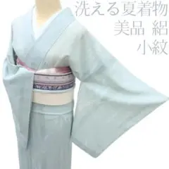 Y3467◆美品 絽 小紋 洗える夏着物
