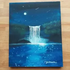 夢見多恵画　新作　原画　一点物　風景画　F3 (27.3×22×1)　アクリル画