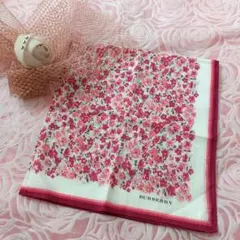 【タグ付き未使用】BURBERRY 花柄 ハンカチ