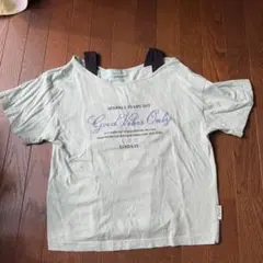オフショルダーTシャツ ミントグリーン