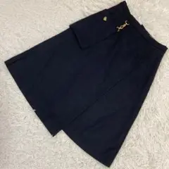 《良品》 Kitamura デザインスカートブラック 38 キレイめ 上品