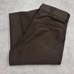 ヴィンテージスラックスパンツ　ロケットタロン　古着　ダークブラウン　W31
