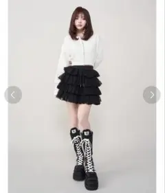 16日迄の価格！ボリュームレースミニスカート