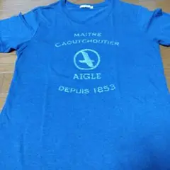AIGLE 青色 Mサイズ Tシャツ