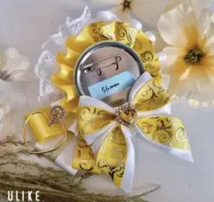 ◎ 痛ロゼット ロゼッタ ロゼット イエロー 黄色 イニシャル付き