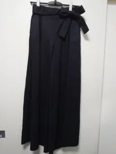 【美品】BANANA REPUBLIC ブラック ワイドパンツ 2