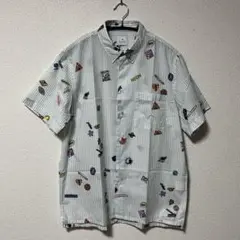 【美品】スモールステッカー ボタンダウン半袖シャツ / 122311 290X