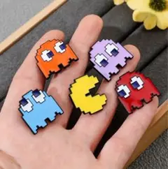 パックマン　ゲーム　ピンバッジ　ピンズ　5個セット
