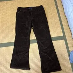 BANDILINOBLU ダークブラウン コーデュロイ フレアパンツ