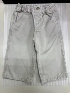 ②キンダーキッズ ウエストゴムデニムパンツ ベージュ 110