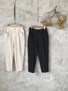 2019SS evam eva Crape Linen Tuck Pants