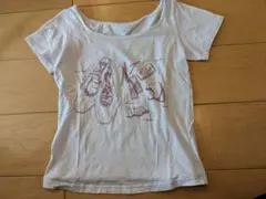 Tシャツ　バレエシューズ イラスト サイズS 140相当