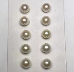X2122 あこや真珠片穴6.0-6.5mm 5ペア