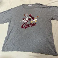 ディズニー ミッキー 野球Tシャツ Lサイズ グレー