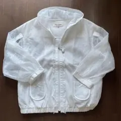 ホワイト フード付きジャケット