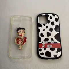 iPhone12ケース アイフェイス101匹わんちゃん ベティリング付き
