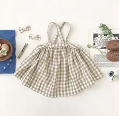soor ploom Eloise Pinafore Gingham 4y