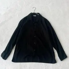 GU ドレープシャツ 長袖 サイズL 黒ブラック