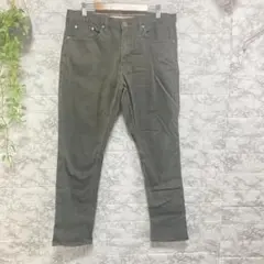 THE SHOP TK メンズ　Lサイズ　オリーブグリーン　スリムフィットパンツ