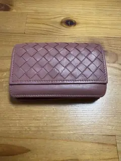 BOTTEGA VENETA レザー名刺入れ ピンク
