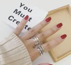 A☆安心のメルカリ便☆新品☆2個セット☆にこちゃん指輪☆韓国×ペアリング