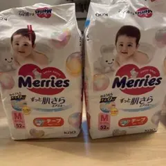 Merries 紙おむつ Mサイズ 52枚入り