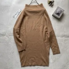 L56【新品・カシミヤ混】ルーニィー ワイドスリーブ ニット ワンピース