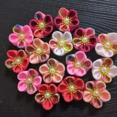 B-302 つまみ細工 花 パーツ
