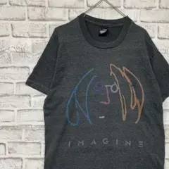 USA製90sヴィンテージTシャツ！シングル　グレージョンレノン　イマジンL29