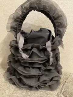 ＜新品未使用＞ OPAQUE.CLIPのグレー フリルデザイン バッグ