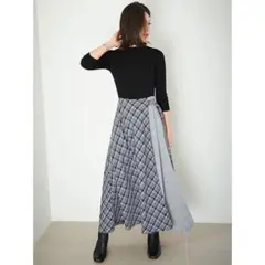 フレイアイディー ニットコンビワンピース
