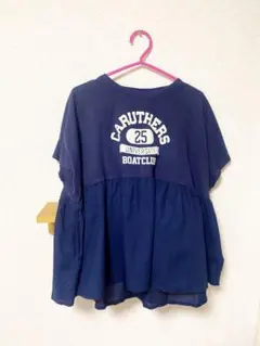 studio CLIP異素材ドッキングロゴTシャツ