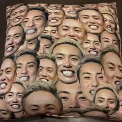 新日本プロレス 顔プリント クッション