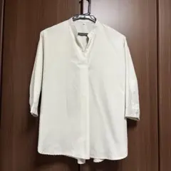 アイボリー 七分袖 シャツ Mサイズ