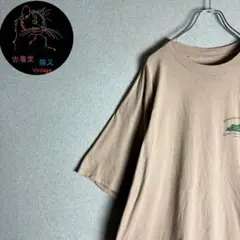✮Tシャツ　茶系　ワンポイント　銃　フリントロック　ビッグシルエット　3XL✮