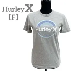 匿名配送✨Hurley X【F】美品★半袖Tシャツ プリント ロゴ 綿混 グレー