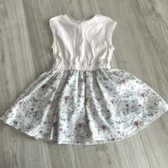 【最終お値下げ】ピンク　花柄　ワンピース 90