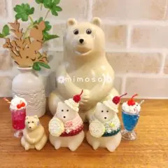 しろくま貯金箱【ライト用】クリームソーダコンビ