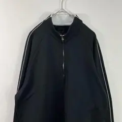 USA古着 adidas アディダス ハーフジップ トラックジャケット 黒