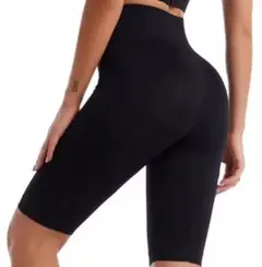 黒 ブラック ハイウエスト ヨガパンツ ストレッチ効きます◎