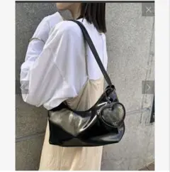 値下げしました！未使用　mystic loti ハートポーチ付きホーボーBAG