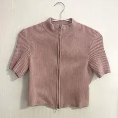 【値下げ可】EMODA プレーティングハーフリブニット