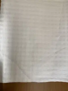 ホワイト チェック柄織　綿生地