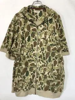 AIRWALK カモフラージュ柄 半袖パーカー 5L